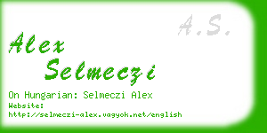 alex selmeczi business card